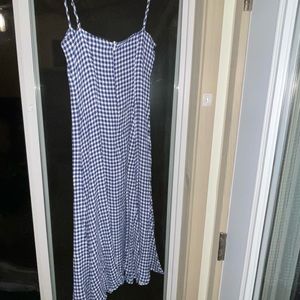 reformation vollare dress in madison check